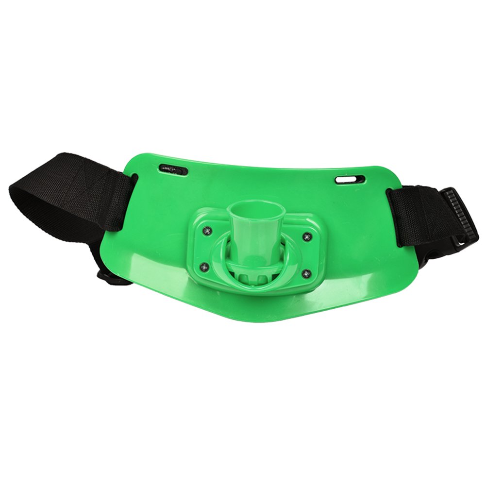 **Adjustable Fishing Rod Holder Belt for Saltwater & Freshwater Fishing - Boat & Shore Fishing Gimbal Waist Belt (Green) - Perfect for Fighting Big Fish & Hands-Free Angling**