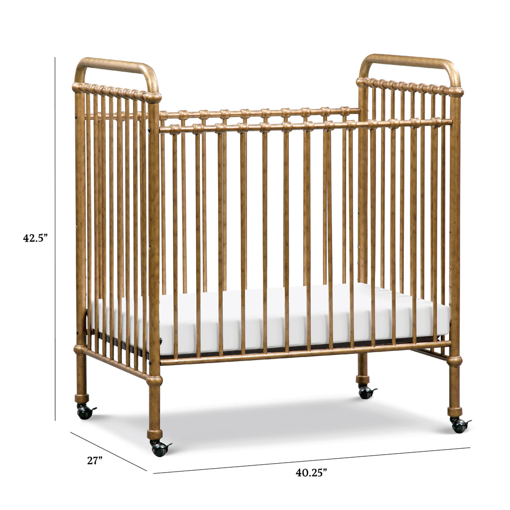 Million Dollar Baby Abigail 3-in-1 Convertible Mini Crib - Portable Baby Bed for Nursery, Travel & Co-Sleeping | Space-Saving Design for Small Rooms