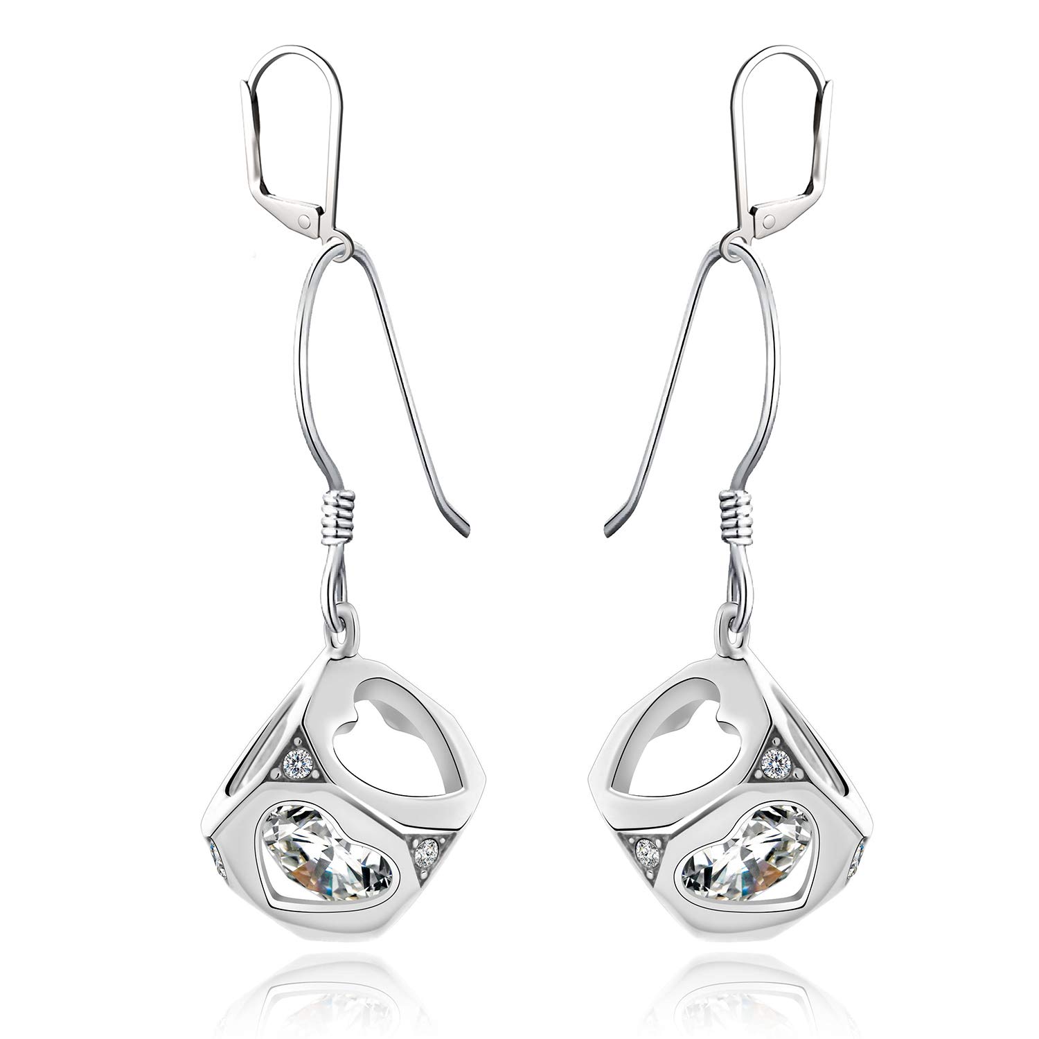 100pcs Hypoallergenic Sterling Silver Plated Earring Hooks - 19mm Leverback Ear Wires for Sensitive Ears | Perfect for DIY Jewelry Making, Gift Giving & Everyday Wear