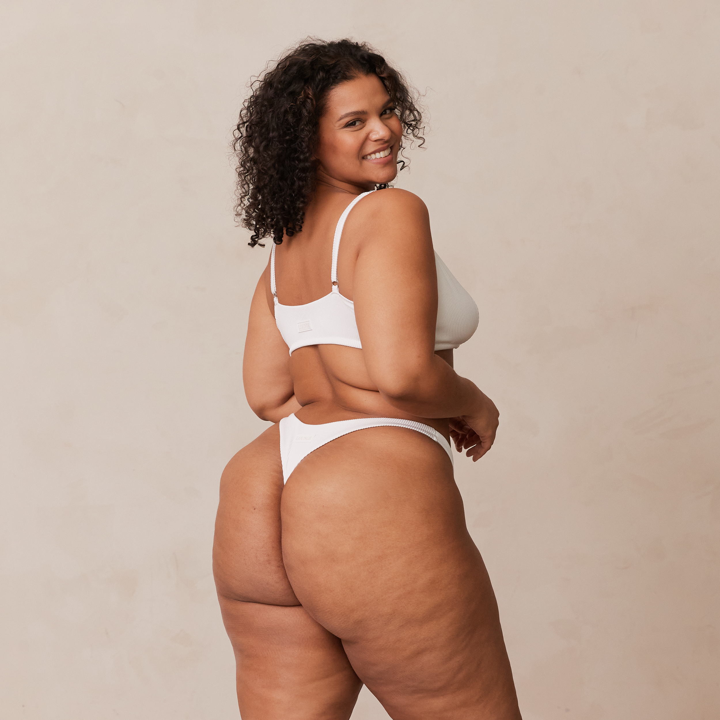 Ribbed Triangle Bra - Comfortable White Bralette for Women | Perfect for Yoga, Lounge & Everyday Wear