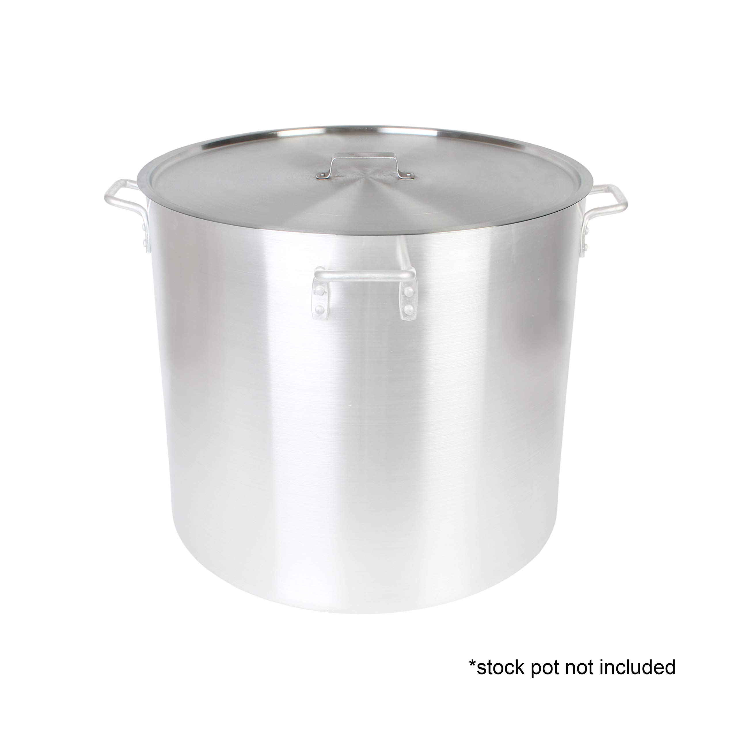 Thunder Group 200 Quart Stainless Steel Stock Pot Lid - Silver, Heavy Duty Commercial Kitchen Lid for Soup, Stew, and Cooking - Perfect for Restaurants, Catering, and Home Chefs