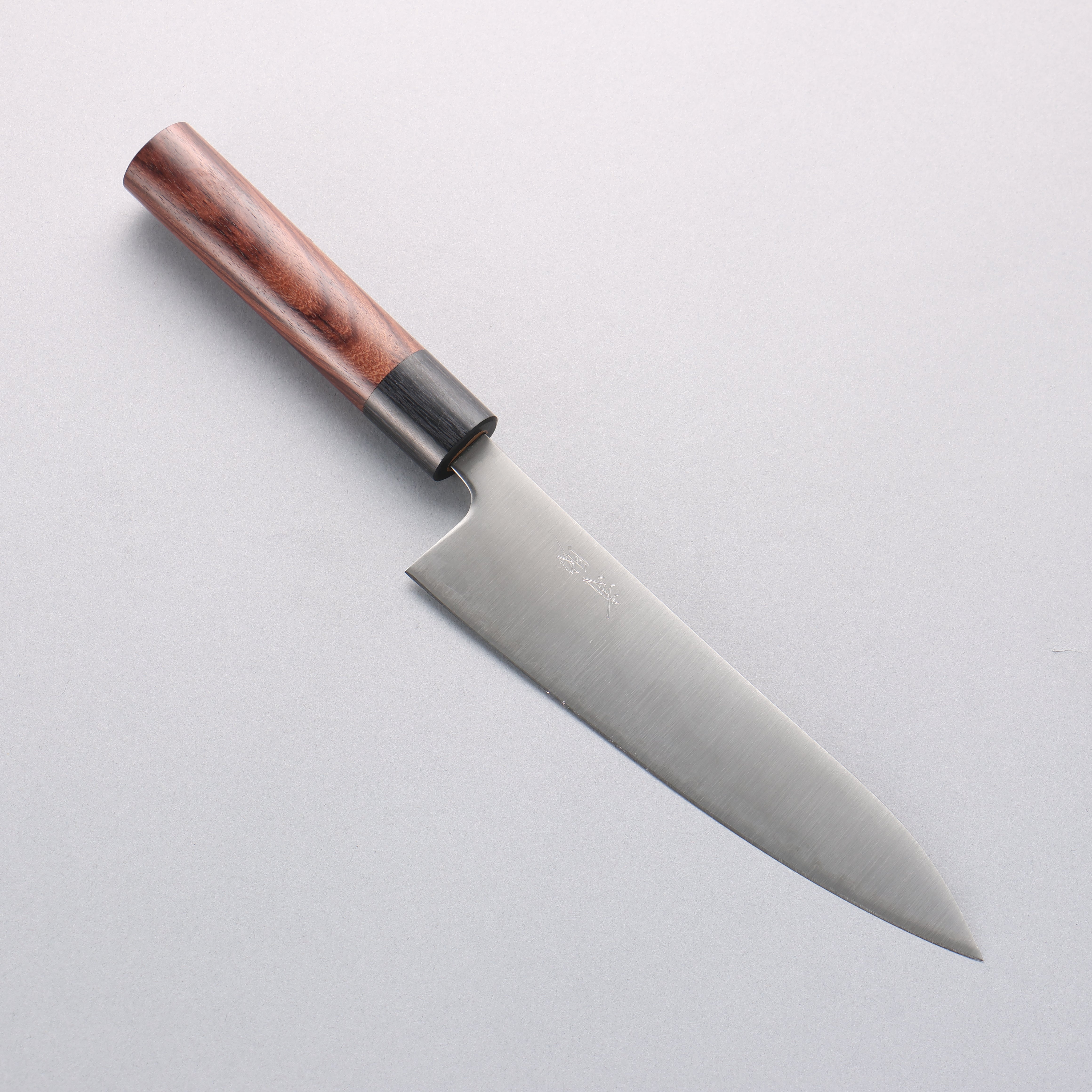 Premium Seisuke Blue Super Gyuto 180mm Japanese Chef Knife - Rosewood Handle with Black Pakka Wood Ferrule - Perfect for Sushi, Meat Slicing & Professional Kitchen Use