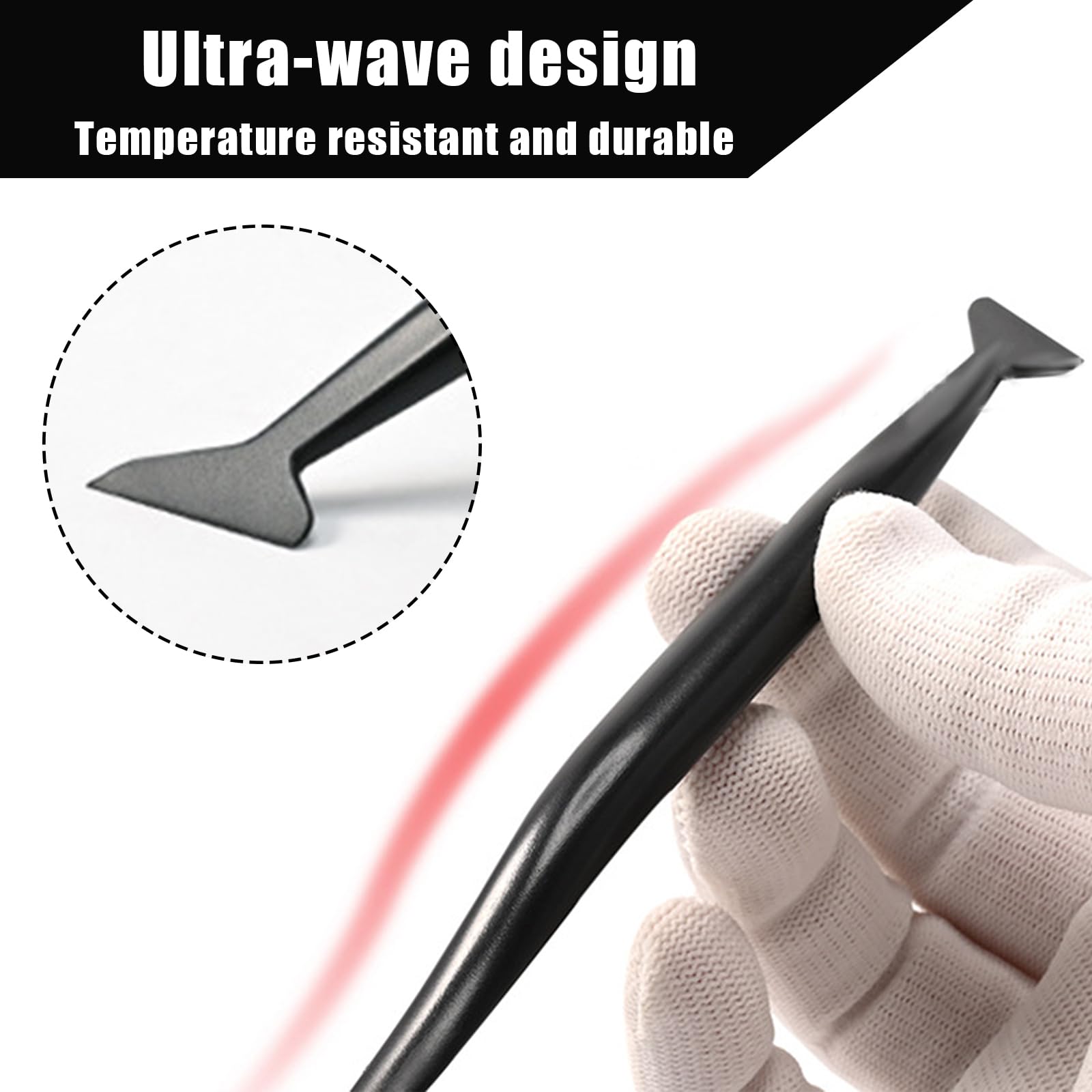 Ziciner 3PCS Car Wrapping Vinyl Tool Kit - 3 in 1 Flexible Micro Squeegee with Curves Slot & Different Hardness - Universal Window Film Application Tools for Vehicle Wrapping - Perfect for DIY Auto Tinting, Decal Installation & Paint Protection Film Jobs