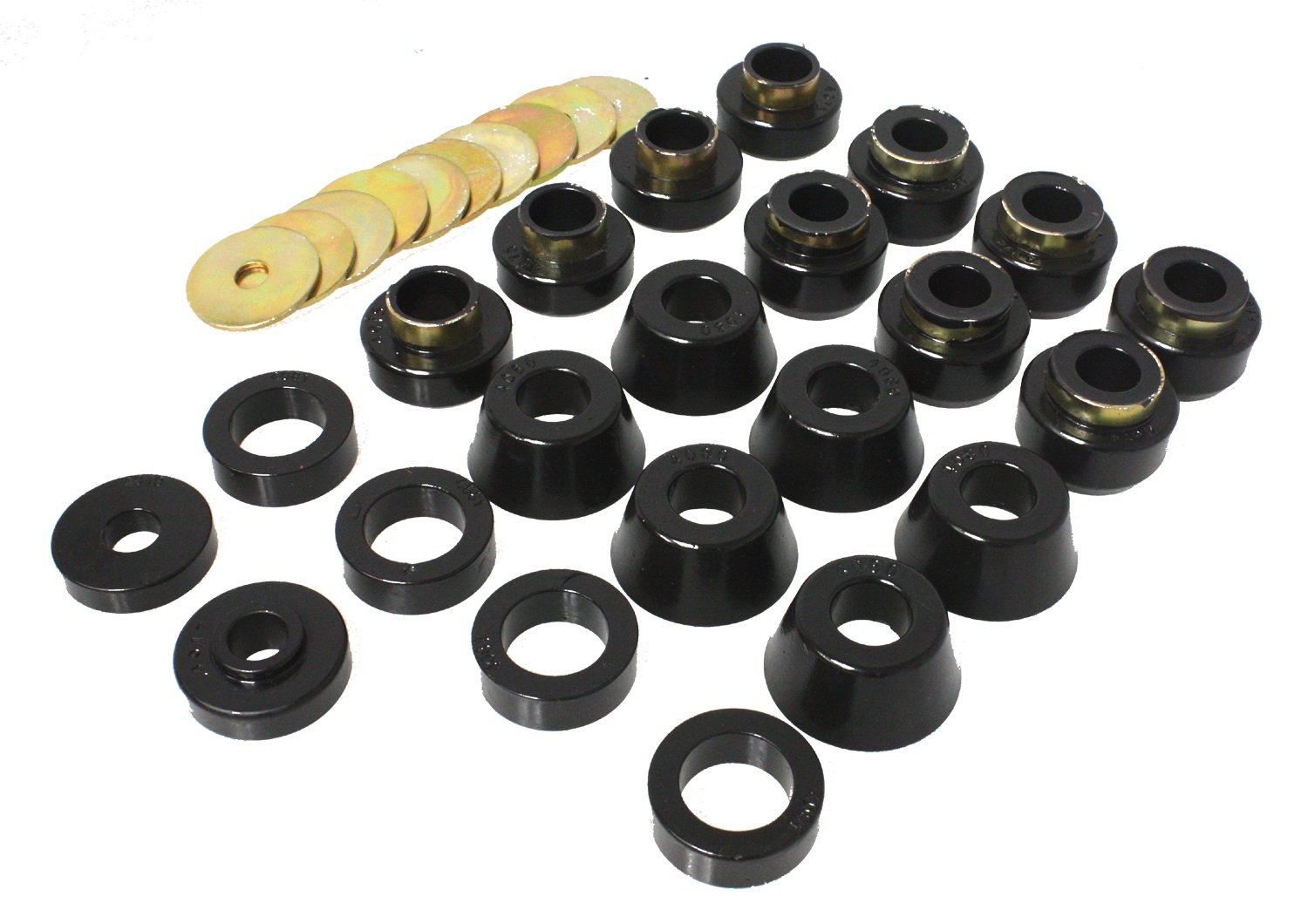 Energy Suspension 2.4105G CJ Body Mount Set - Durable Rubber Bushings for Jeep CJ Series, Improved Ride Comfort & Vibration Reduction - Perfect for Off-Roading & Daily Driving