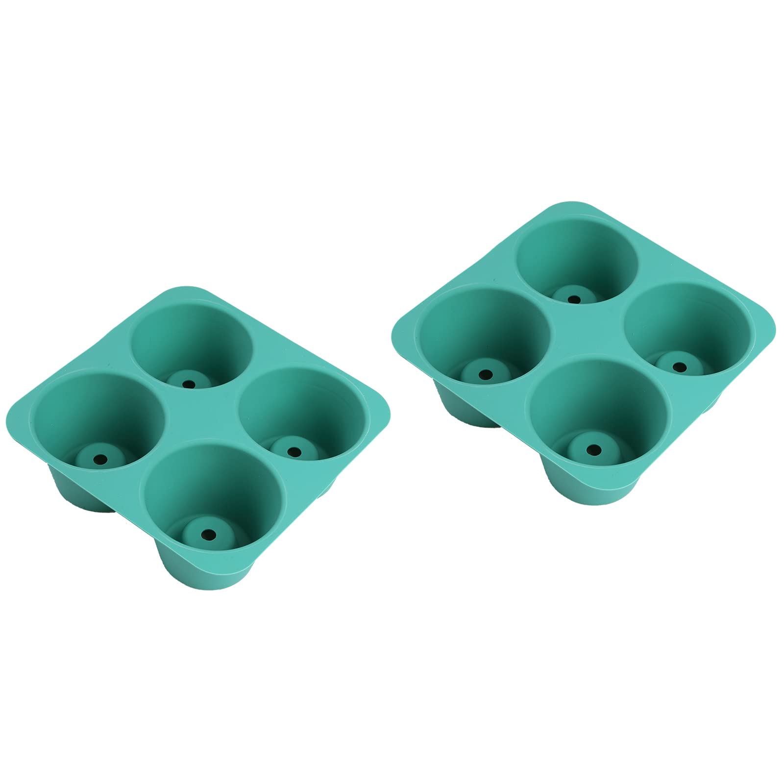 Exbud Reusable Silicone Seed Starter Tray - 4 Cell Plant Germination Kit (2 Pack) for Indoor Gardening, Herb Growing & Microgreen Cultivation