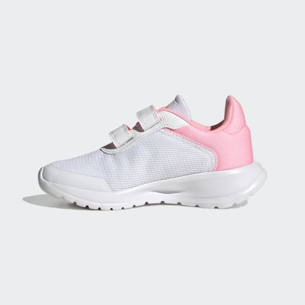 Adidas Kids Tensaur Run Shoes - Lightweight Running Sneakers for Boys & Girls | Cloud White, Blue Dawn, Beam Pink | Perfect for School, Sports & Outdoor Play