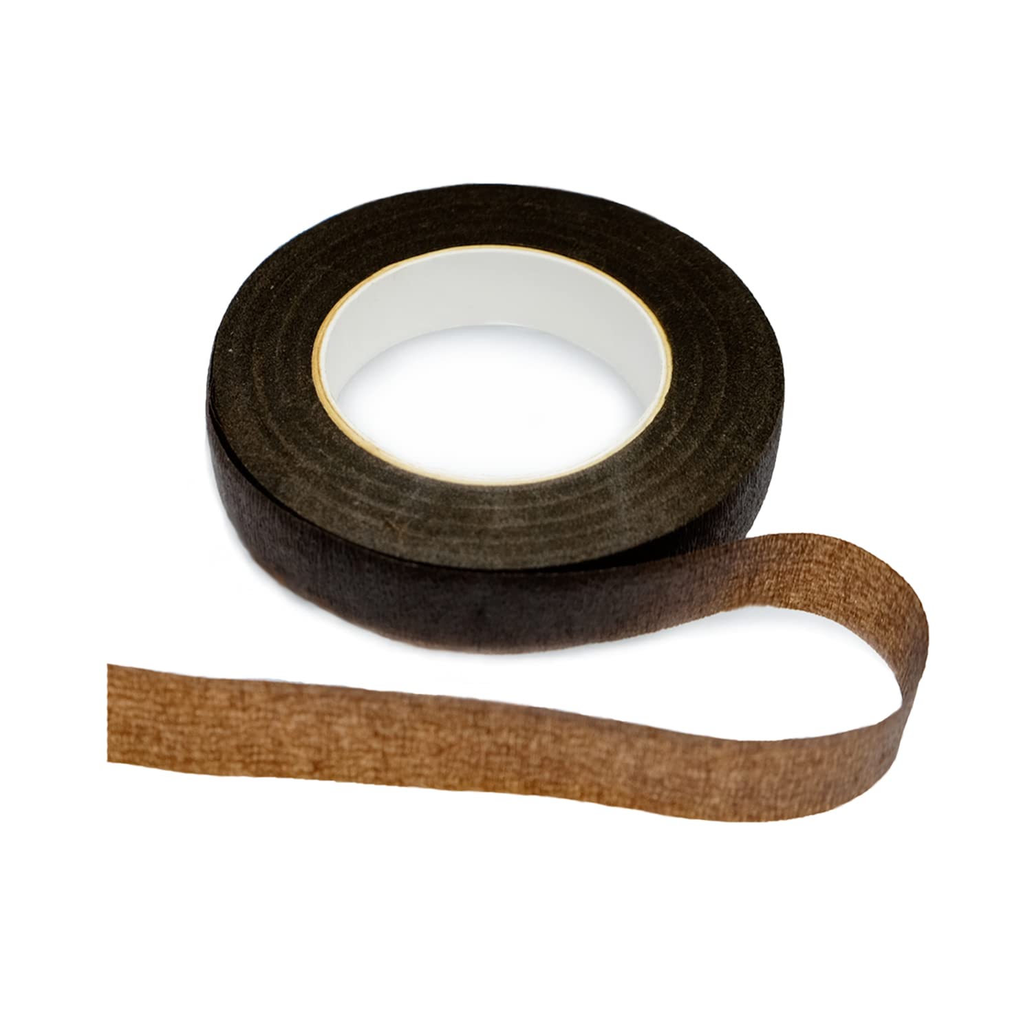 BEADNOVA 1/2 Inch Floral Tape - Brown Flower Stem Wrap Tape for Bouquets, Floral Arrangements, DIY Crafts (30 Yards) - Perfect for Wedding Flowers, Gift Wrapping & Home Decor