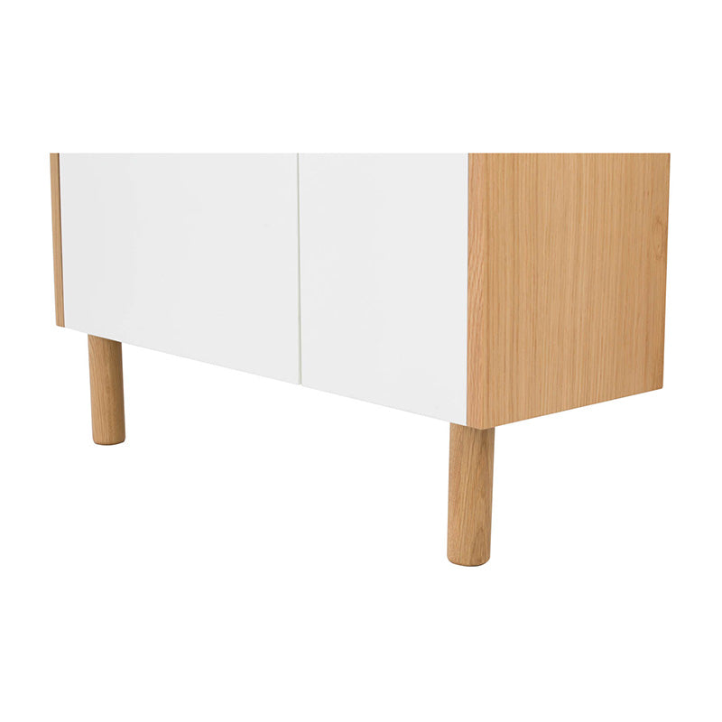 BARTON 71cm Study Desk in Natural & White - Perfect for Home Office, Dorm Room, and Small Spaces
