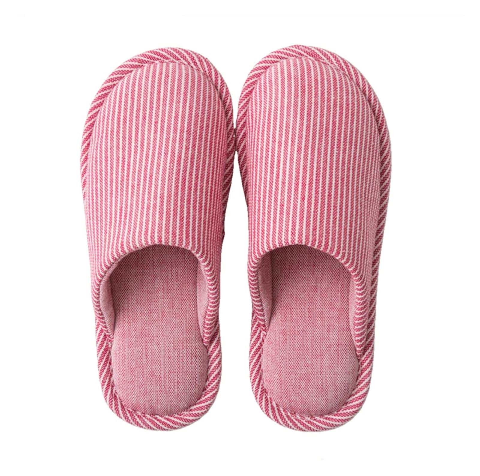 NIANXINN Women's Cotton Slippers for Winter - Warm Non-Slip Indoor House Shoes, Comfortable Flat Home Slippers for Women (Red, Size 42-43 EU) - Perfect for Cozy Evenings, Relaxing at Home & Cold Weather Comfort
