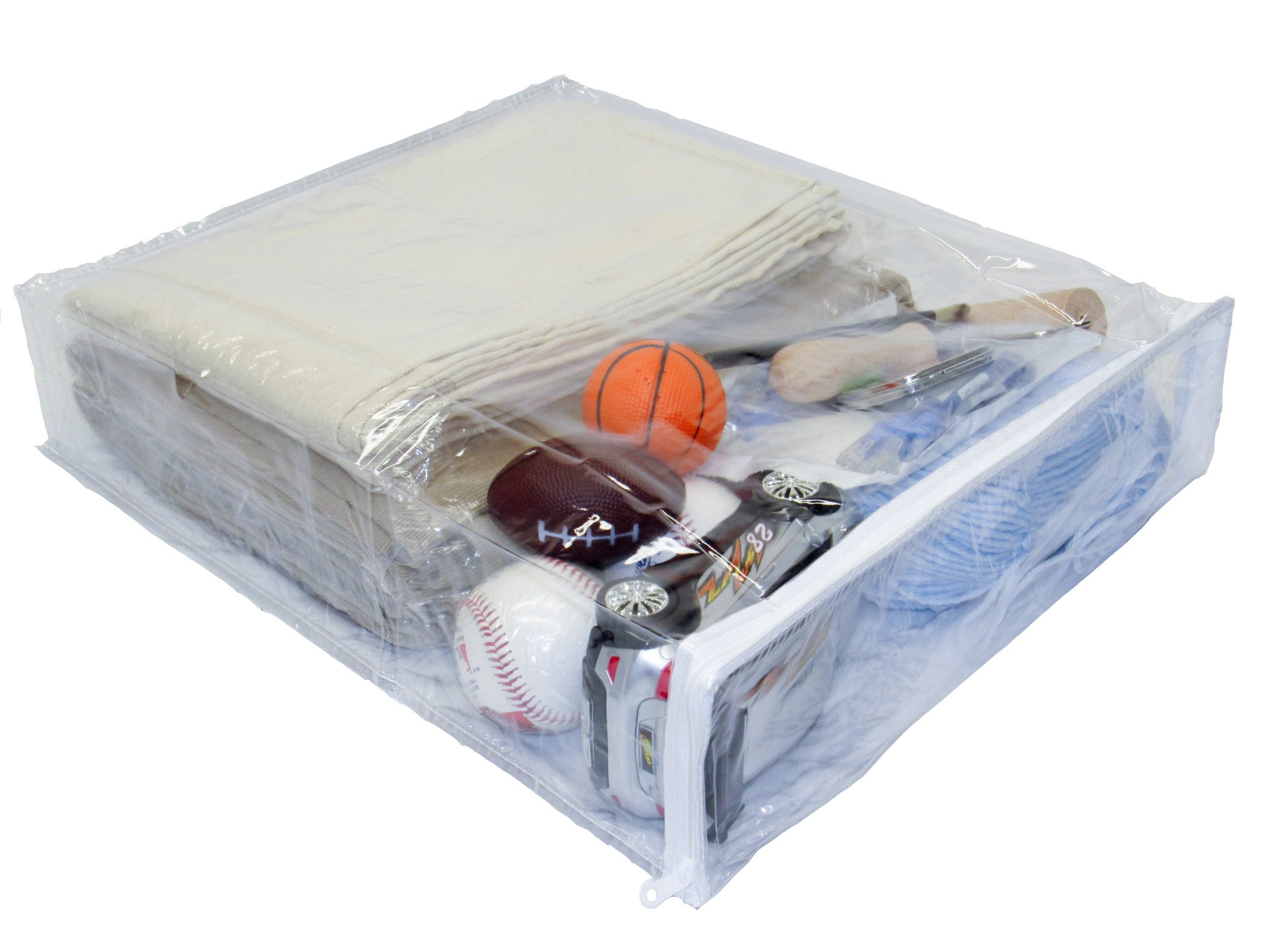 Heavy Duty Clear Vinyl Zippered Storage Bags - 1 Pack (15