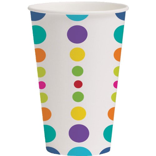 12oz Birthday Pop Cups - Colorful Disposable Party Cups for Celebrations, Events & Gatherings - Perfect for Birthdays, BBQs, Picnics & Family Reunions