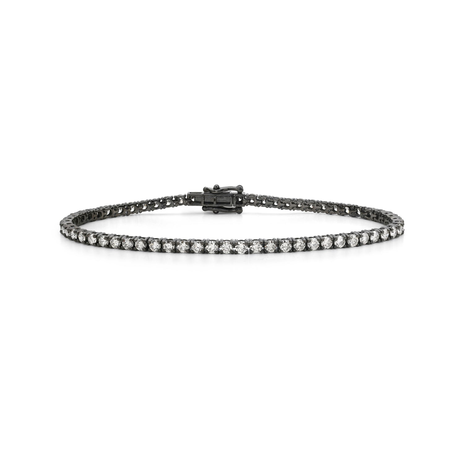 14K White Gold Pave Natural Diamond Tennis Bracelet - Elegant Link Chain Jewelry for Women - Perfect Gift for Anniversary, Wedding & Special Occasions