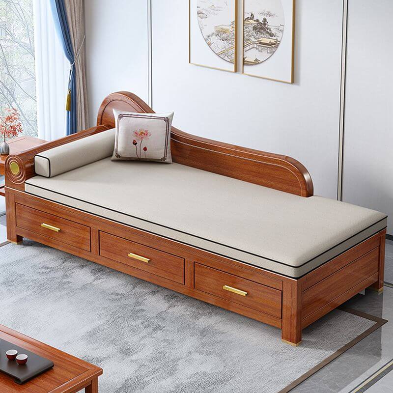 Walton Upholstered Chaise Lounge Chair with Storage Drawers - Modern Bedroom Seating for Relaxing & Reading | Perfect for Living Room, Bedroom, or Home Office
