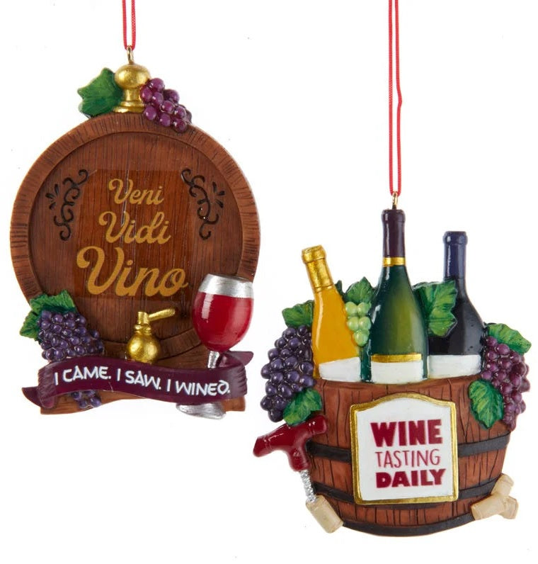 3.5 Inch Wine Tasting Ornament - Elegant Glass Charms for Wine Lovers, Perfect for Parties, Weddings & Home Decor