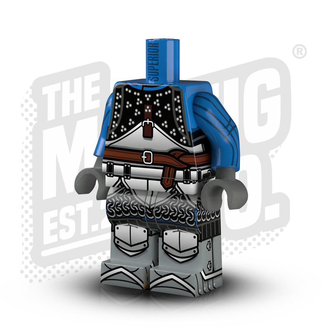 Brigandine Padded Body Armor in Blue - Medieval Armor for LARP, Cosplay & Historical Reenactment