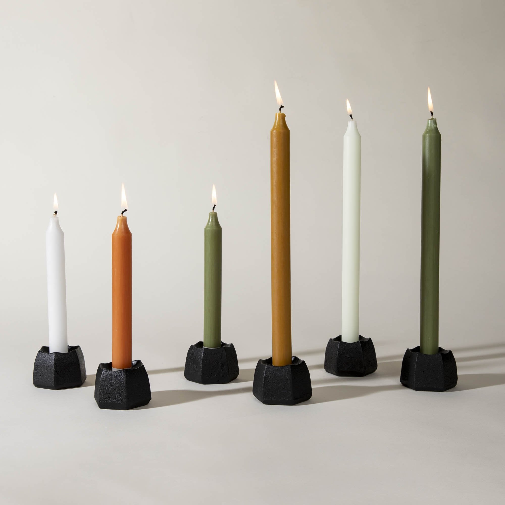 12 Pack Caramel Scented Taper Candles - Long-Lasting Dripless Candles for Romantic Dinners, Weddings & Home Decor (6
