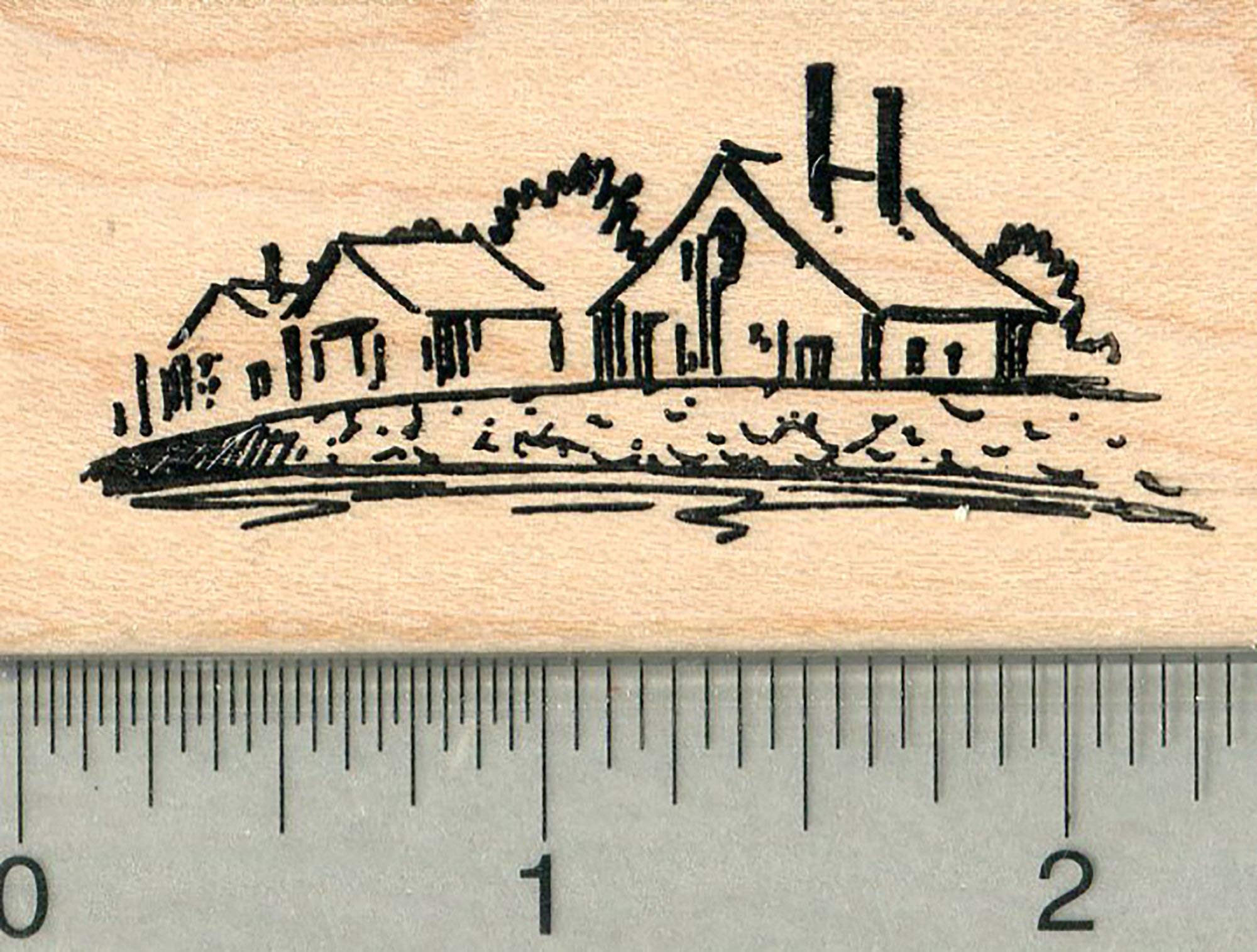 Farm Animal Rubber Stamp Set - DIY Scrapbooking, Card Making & Crafting Supplies for Homemade Greeting Cards, Invitations & Journals