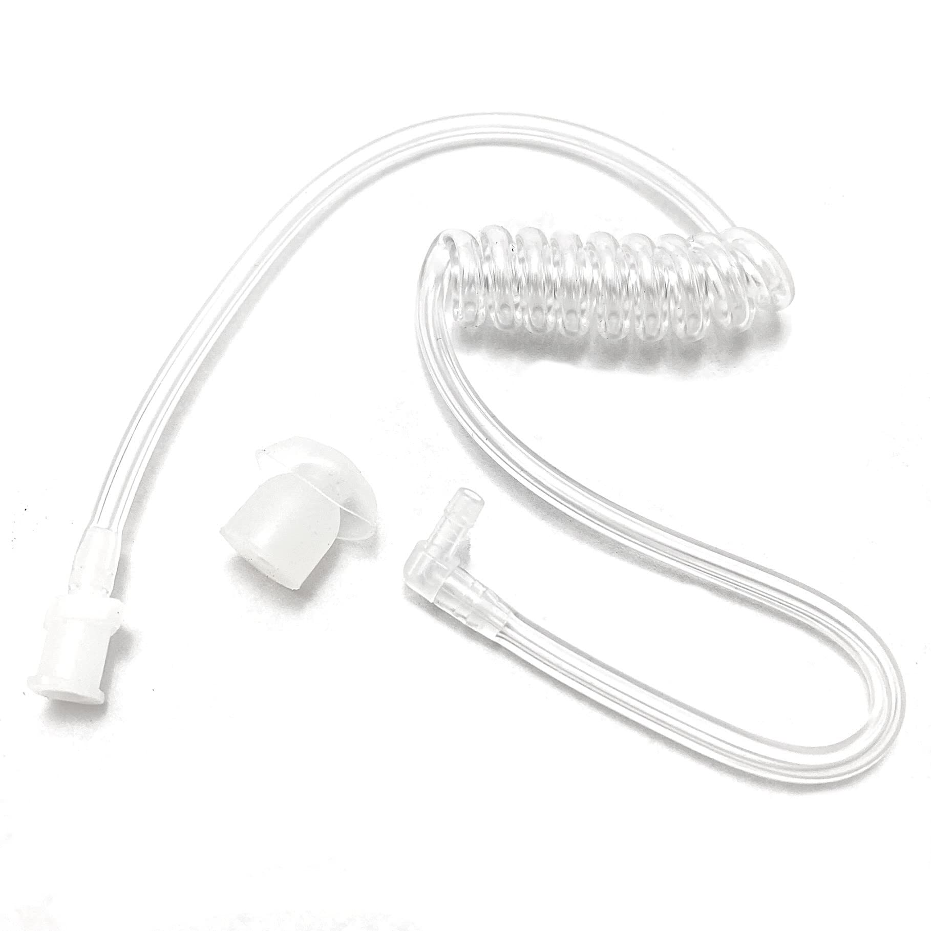 MaximalPower Twist On Replacement Acoustic Tube with Medium Earmolds (Left & Right) - 4 Pack for 2-Way Radio Headsets - Perfect for Communication, Security, and Industrial Work Environments