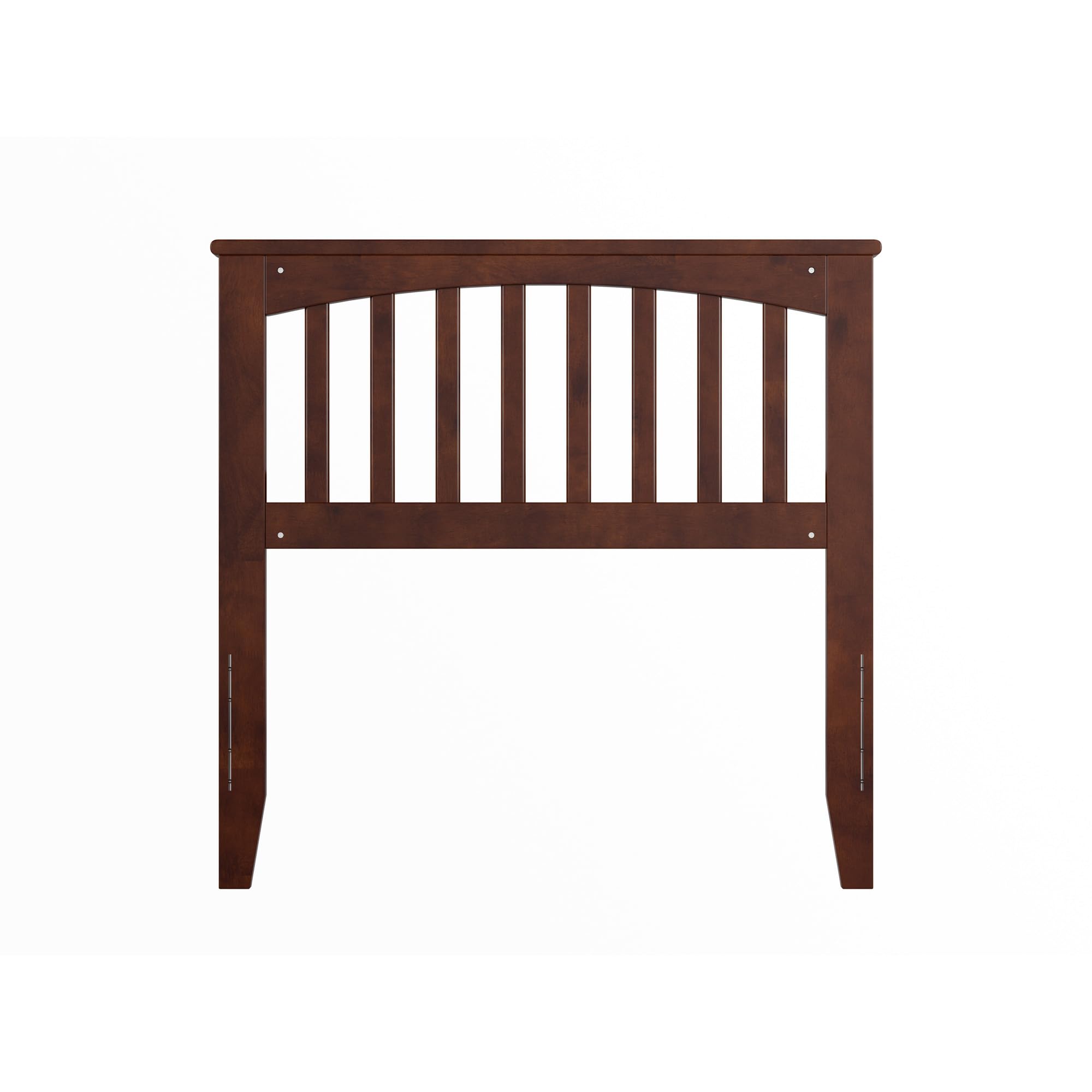 AFI Mission Twin Solid Wood Headboard with USB Charging Ports - Walnut Finish - Modern Bedroom Furniture for Kids & Teens - Perfect for Small Spaces & Shared Rooms
