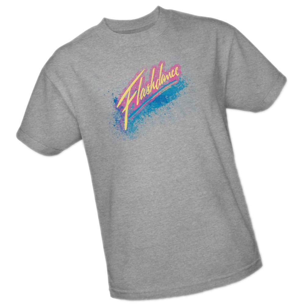 Paramount Spray Logo Flashdance Vintage Adult T-Shirt - 80s Retro Graphic Tee for Casual Wear & Movie Nights