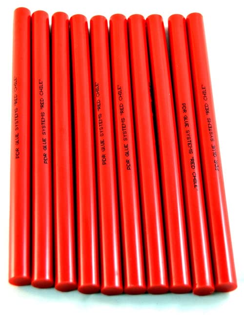 Tabweld Black Plague Red Chili PDR Glue Stick Pack - Professional Paintless Dent Repair Glue for Car Bodywork & Dent Removal (Red)