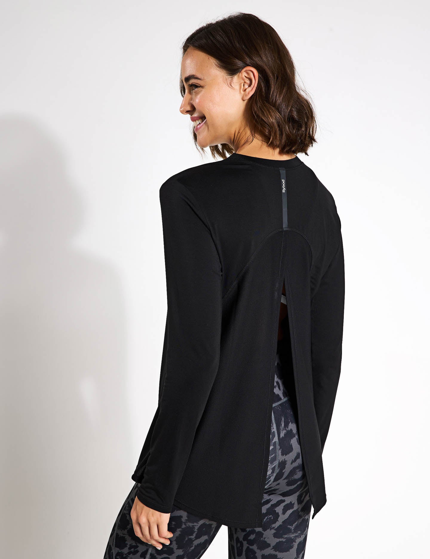 Kendall Women's Long Sleeve T-Shirt - Soft Stretch Basic Top in Black | Casual Wear, Layering, Everyday Outfits