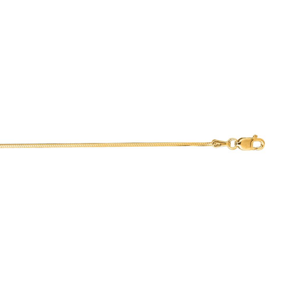 14K Gold 0.98mm Octagonal Snake Chain Necklace for Women - Dainty & Elegant Jewelry for Everyday Wear, Layering, and Special Occasions
