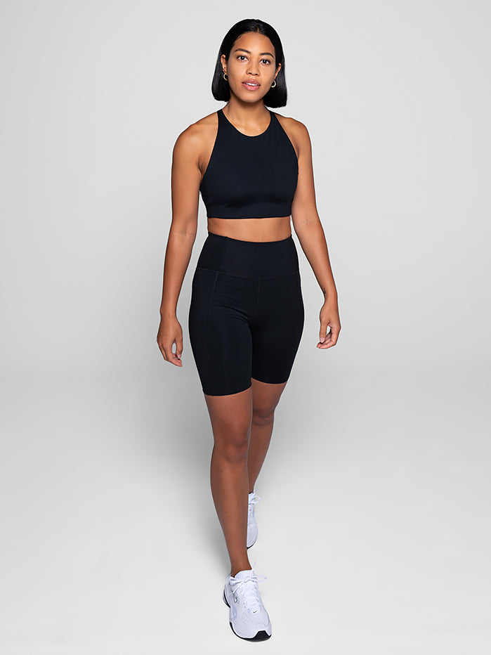 Girlfriend Collective High Rise Bike Shorts - Women's Workout & Running Shorts for Yoga, Cycling & Gym - Comfortable & Breathable Activewear