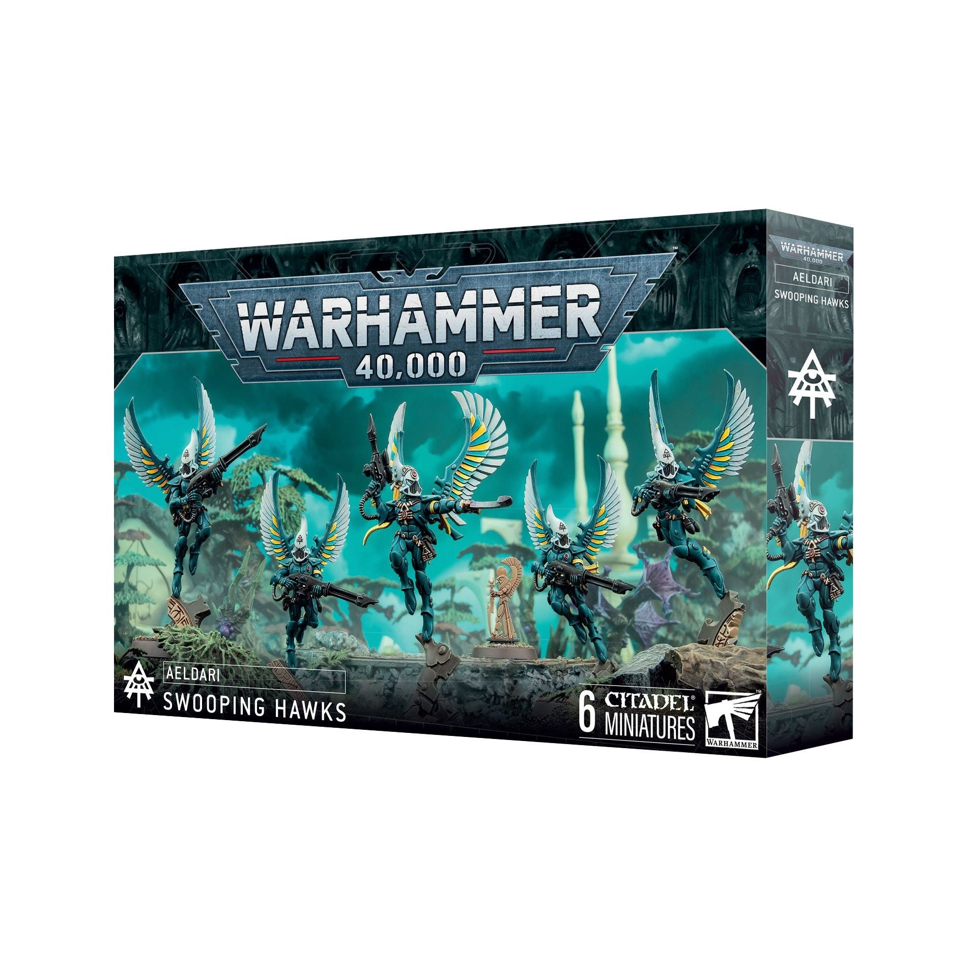 **Aeldari Swooping Hawks - Warhammer 40K Miniatures for Tabletop Gaming & Collecting**    *(Use Case: Perfect for Warhammer 40K battles, miniature painting, and sci-fi wargaming collections.)*