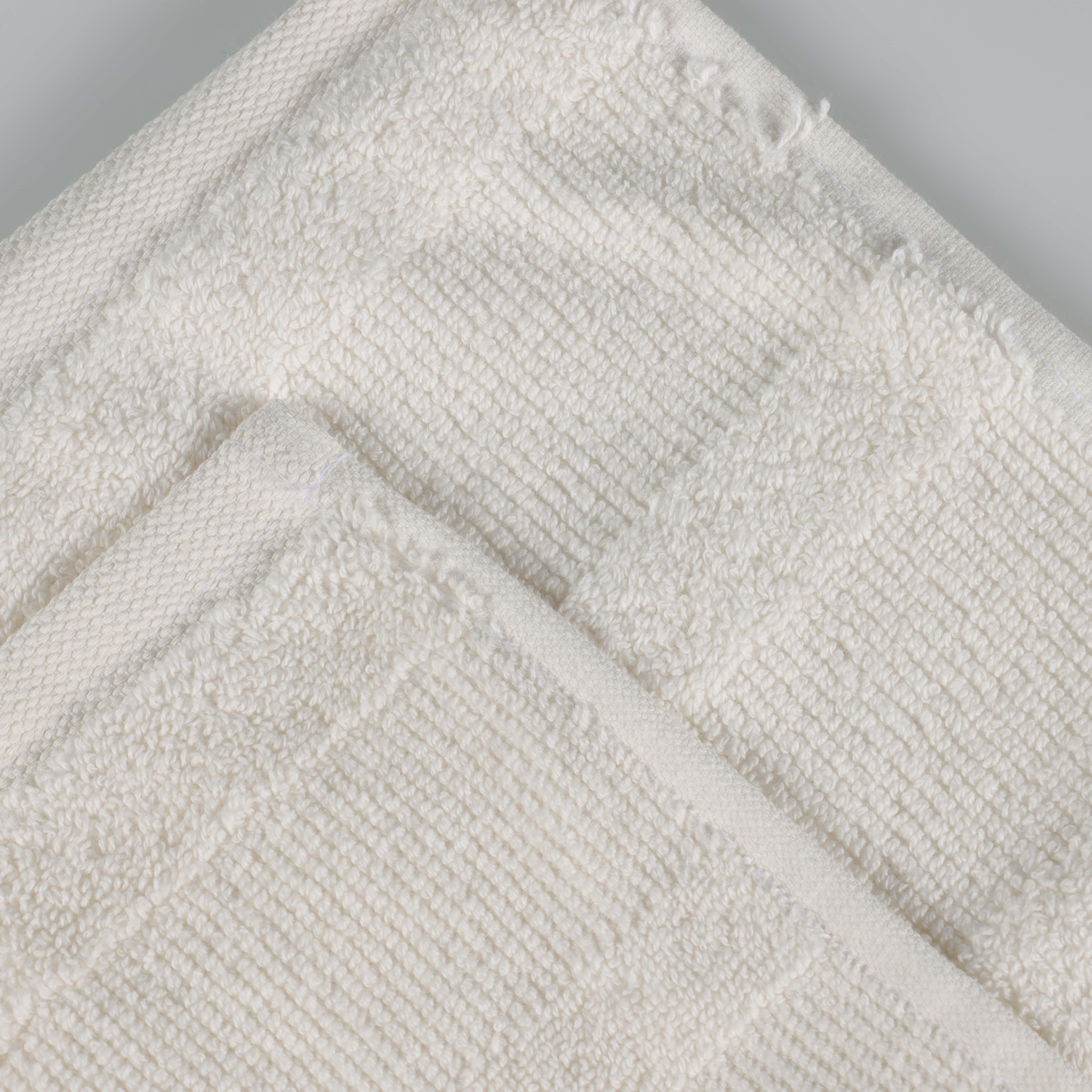 Premium Roma Cotton Ribbed Textured Hand Towels - Soft & Absorbent Bathroom Towel Set of 6 - Perfect for Kitchen, Guest Bathroom & Spa Use
