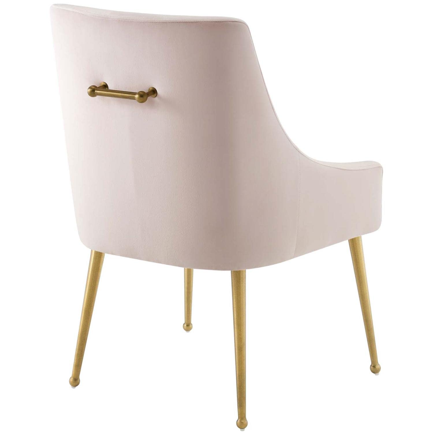 Modway Discern Upholstered Velvet Dining Chairs Set of 2 - Pink Velvet Accent Chairs for Modern Dining Room, Kitchen, or Breakfast Nook - Comfortable & Stylish Seating for Home Decor