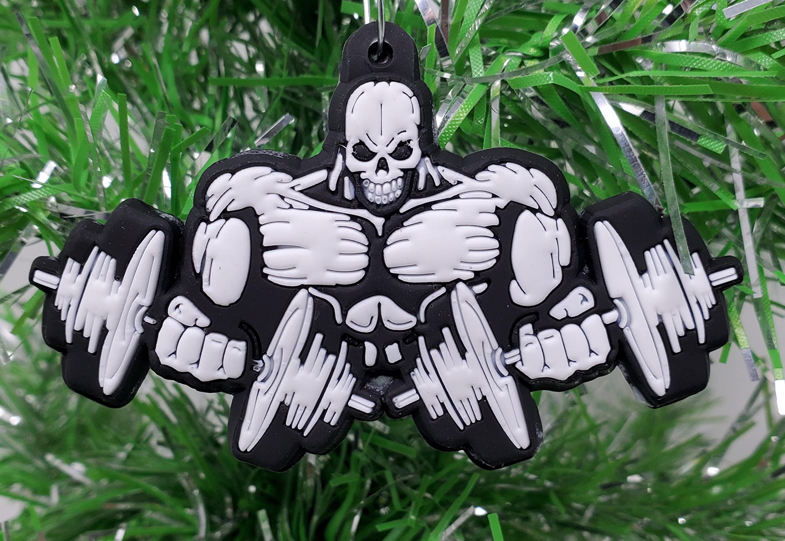 Premium Skull Dumbbell Ornament for Fitness, Weightlifting & Bodybuilding - Perfect for Gym Decor, Home Workout Motivation & Strength Training Gifts
