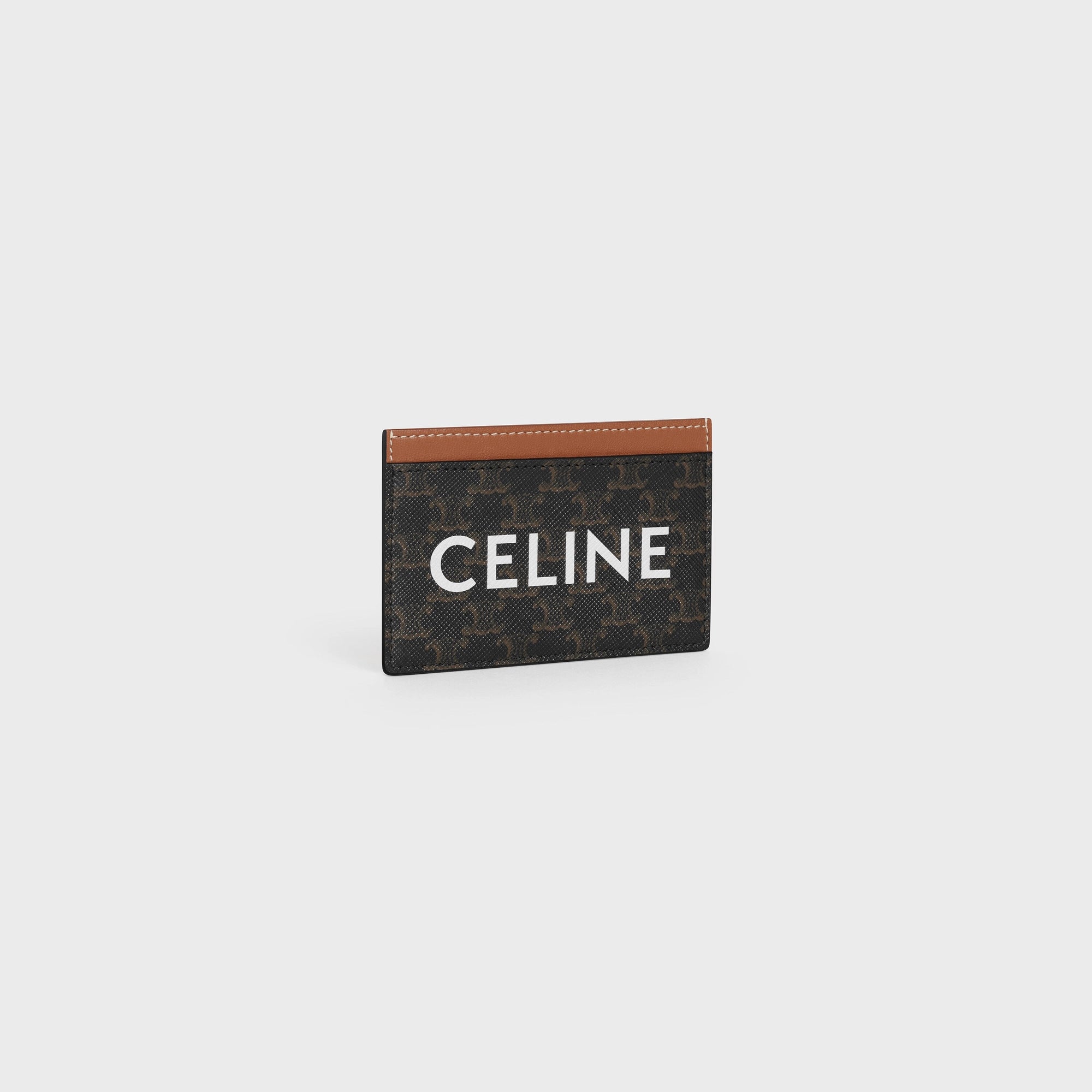 Celine Triomphe Canvas Card Holder with Celine Print - Slim Wallet for Credit Cards & IDs | Perfect for Everyday Use, Travel, and Minimalist Lifestyle