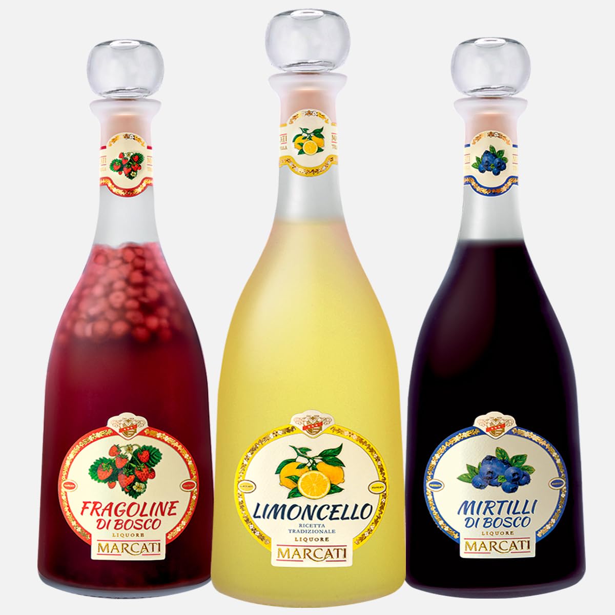 Premium Limoncello d'Italia Gift Set - 3 Bottles Italian Lemon Liqueur with Elegant Satin Finish | Perfect for Cocktails, Desserts & Gourmet Gifting