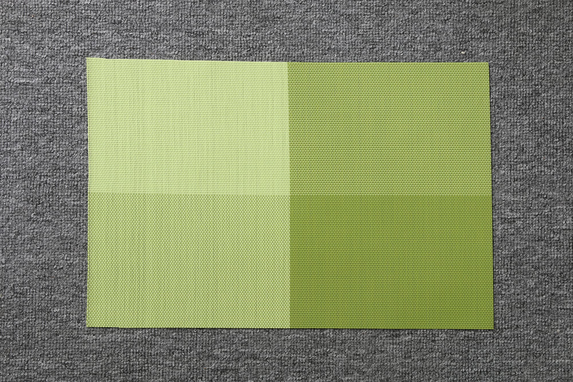 8-Pack Green PVC Fabric Rectangular Placemats 12