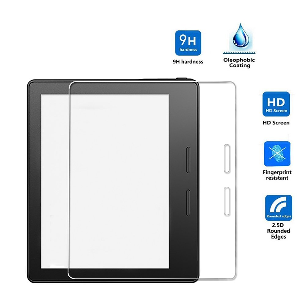 Premium Tempered Glass Screen Protector for Kindle Oasis - 9H Hardness, Anti-Fingerprint, Bubble-Free Installation - Perfect for Reading, Travel & Outdoor Use