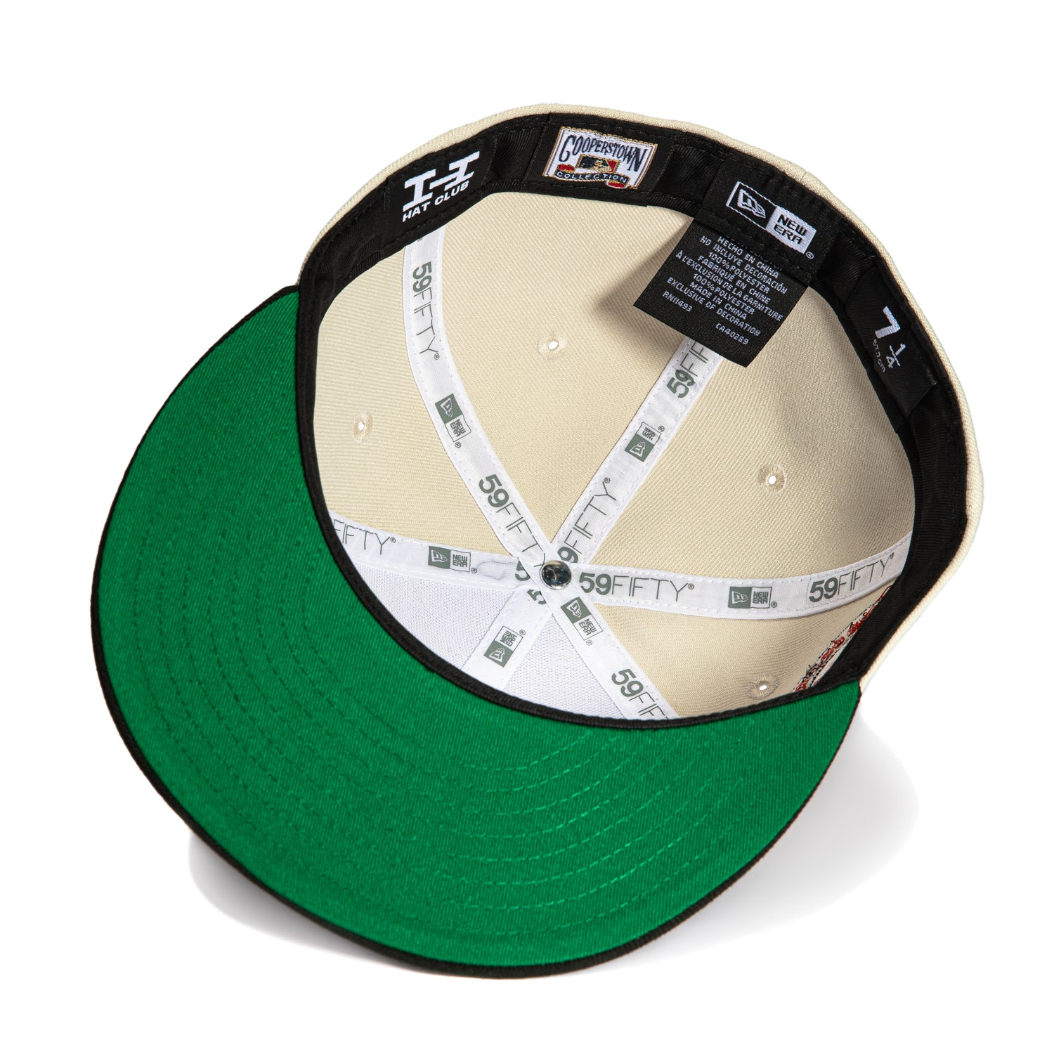 New Era 59Fifty Flawless Script Atlanta Braves Inaugural Patch Hat - Stone & Navy - Official MLB Baseball Cap for Men & Women - Perfect for Games, Collecting & Streetwear Fashion