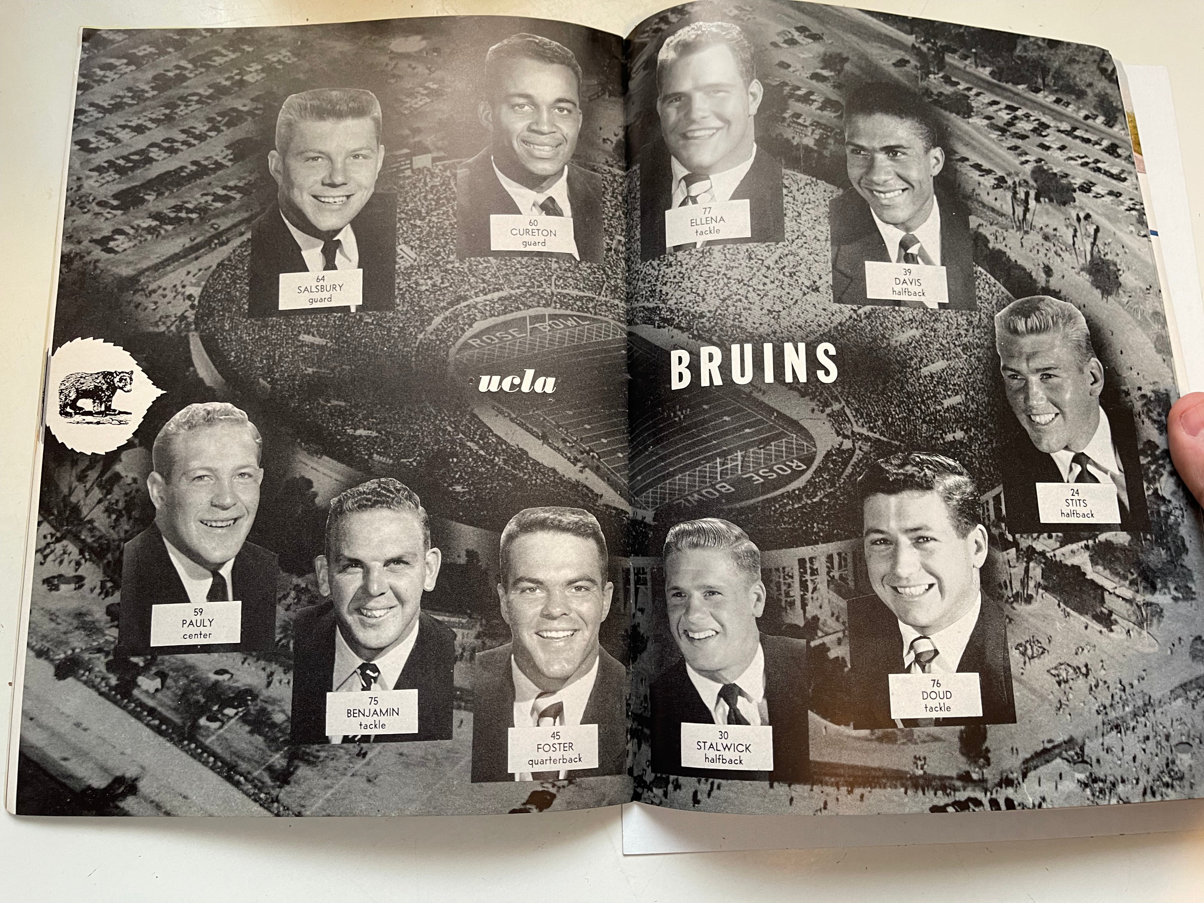 Vintage 1954 Rose Bowl Michigan vs UCLA Football Game Program - Collectible Sports Memorabilia for Fans & Historians - Perfect for Display, Gifts, and Memorabilia Collections