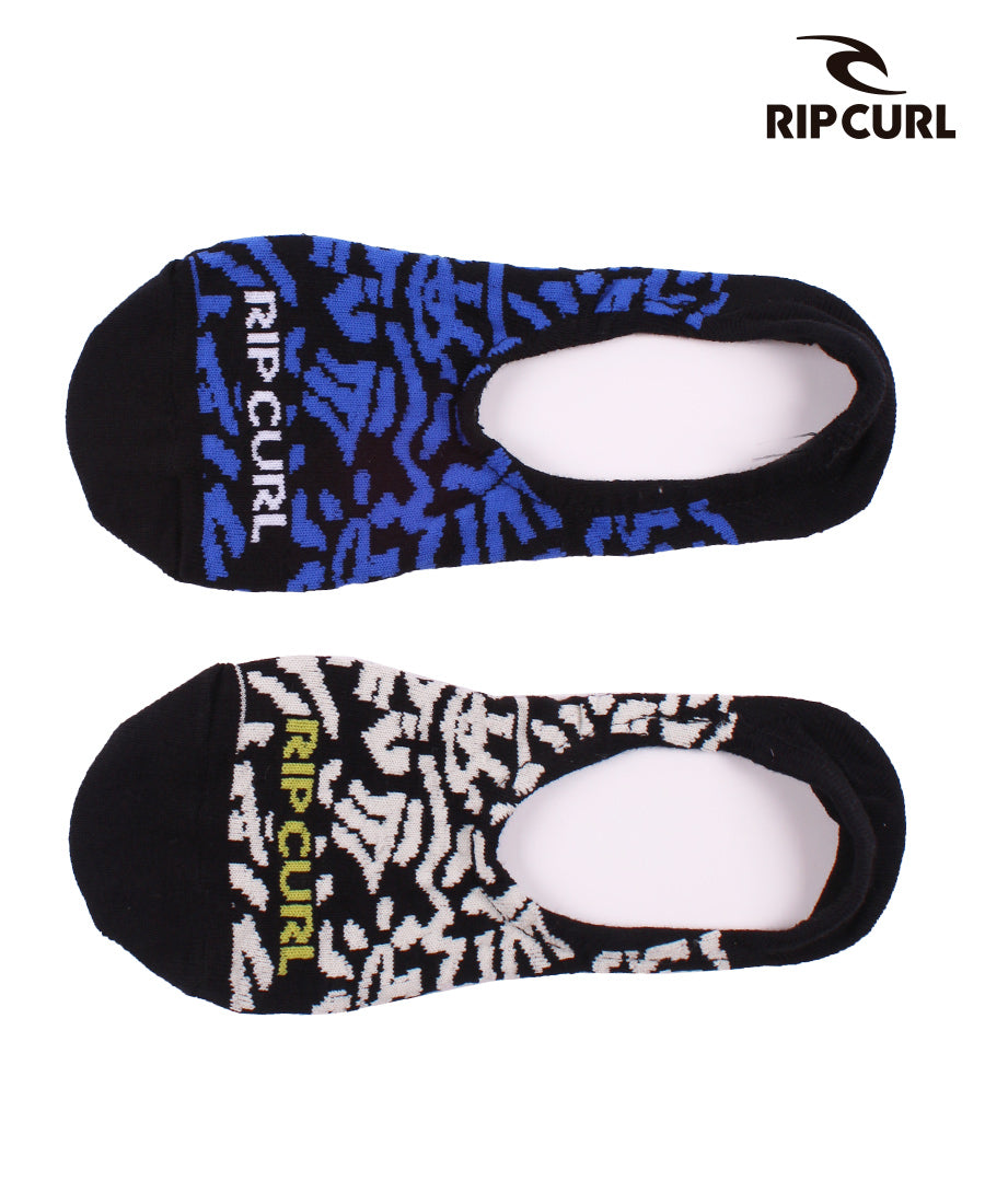 Rip Curl RC GJ SO No Show Socks Pack of 2 Pairs - Black | Comfortable & Breathable for Running, Hiking & Daily Wear