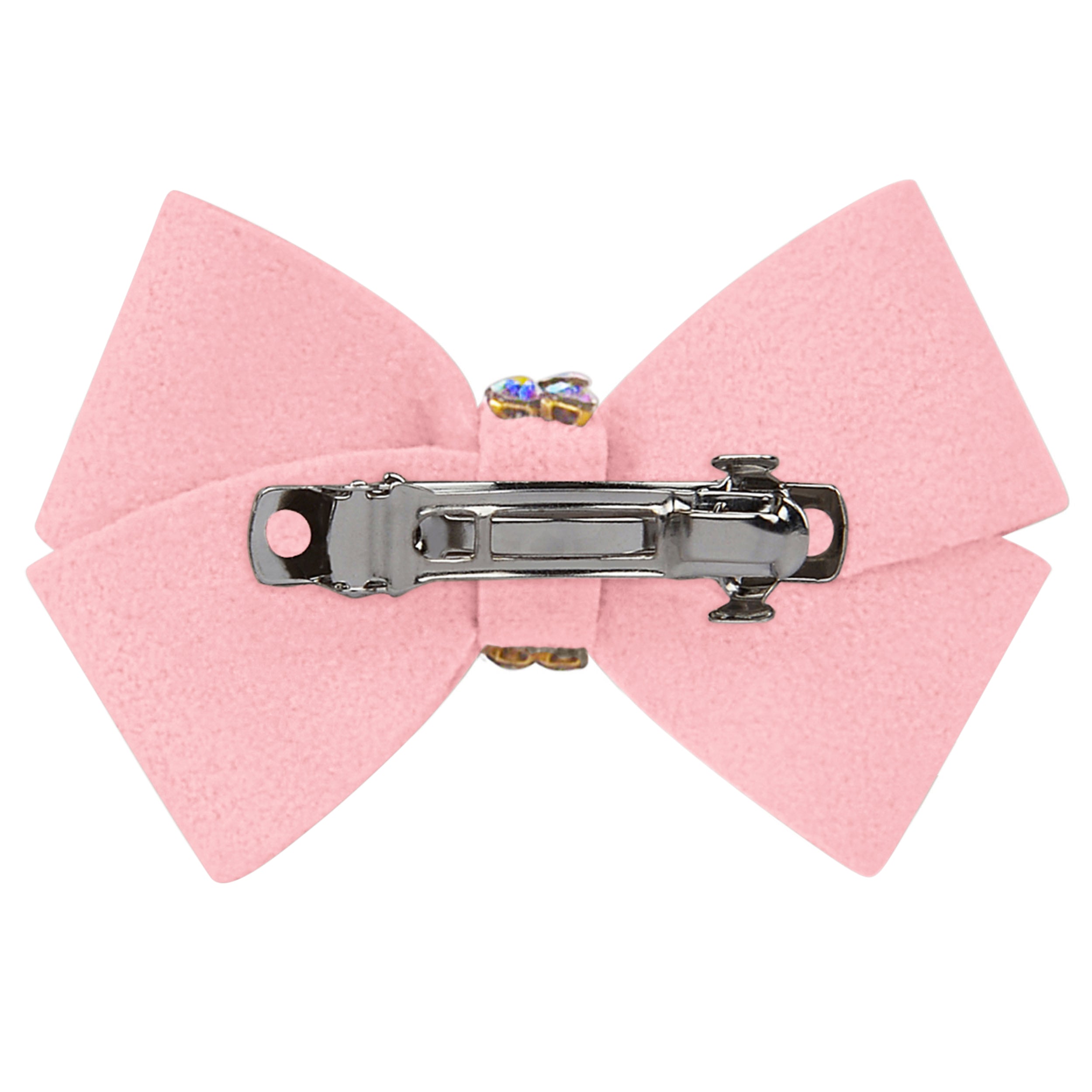 Elegant Nouveau Bow Hair Clip with Aurora Borealis Crystal - Perfect for Weddings, Prom, and Special Occasions