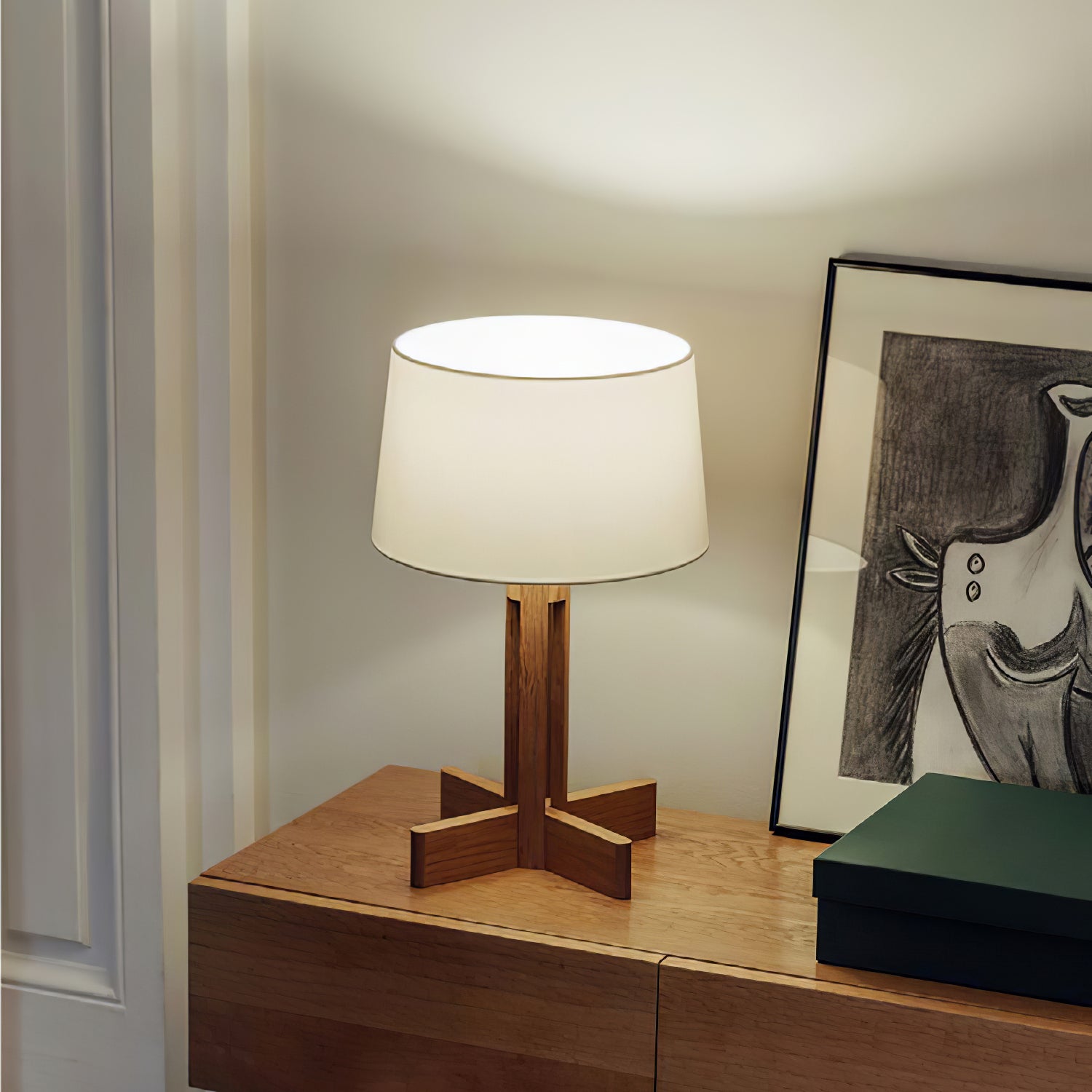 Compact Charm Table Lamp - Modern LED Nightstand Light with USB Port, Touch Control & Adjustable Brightness for Bedroom, Living Room, Office & Dorm Decor
