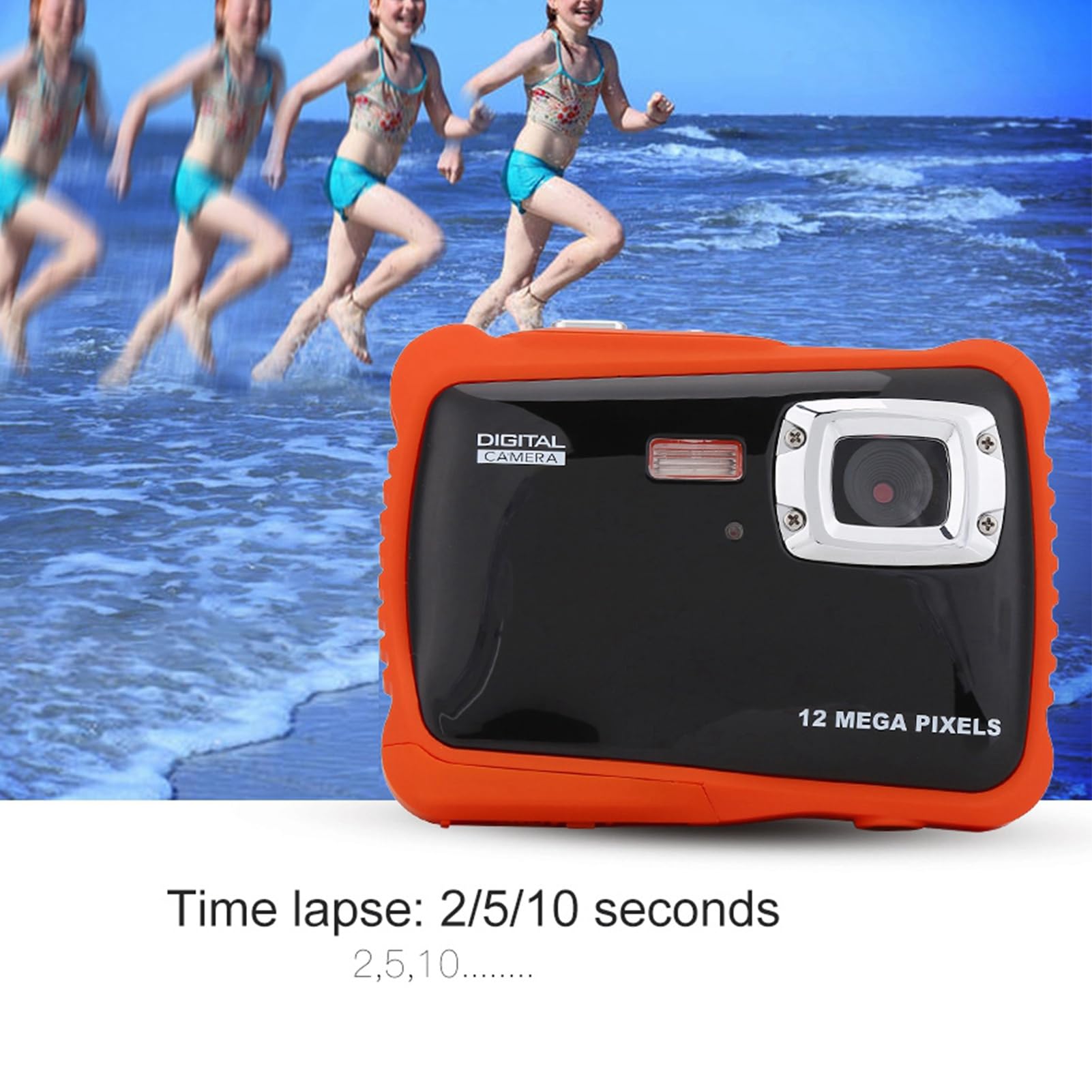 Beufee Waterproof Action Camera - 4K HD Underwater Digital Camera for Swimming, Diving, Snorkeling & Outdoor Sports | Compact & Lightweight Camcorder for Adventure Enthusiasts