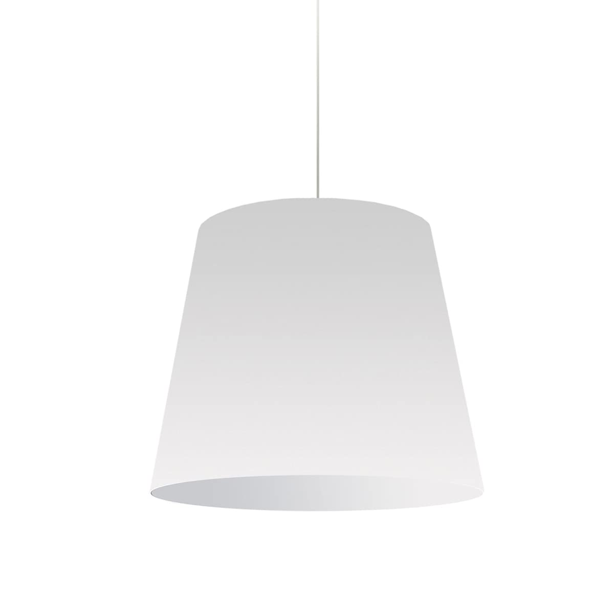 Large Modern Drum 1-Light Pendant Ceiling Fixture in White - Perfect for Dining Room, Kitchen Island or Bedroom Lighting