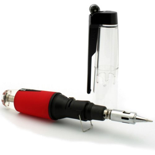 Iroda SOLDERPRO 50 Cordless Refillable Butane Soldering Iron Kit - Portable Red Soldering Tool for Electronics Repair, DIY Projects & Home Improvement