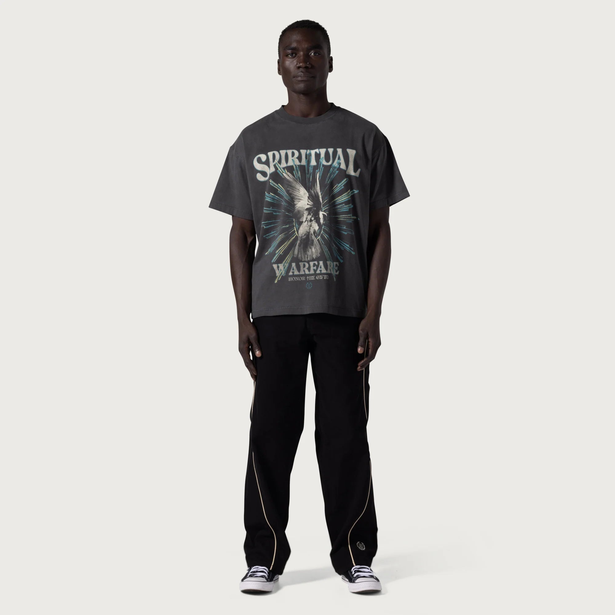 Honor the Gift Spiritual Conflict T-Shirt - Black | Christian Faith & Inspirational Apparel for Men & Women | Perfect for Church, Bible Study & Daily Wear