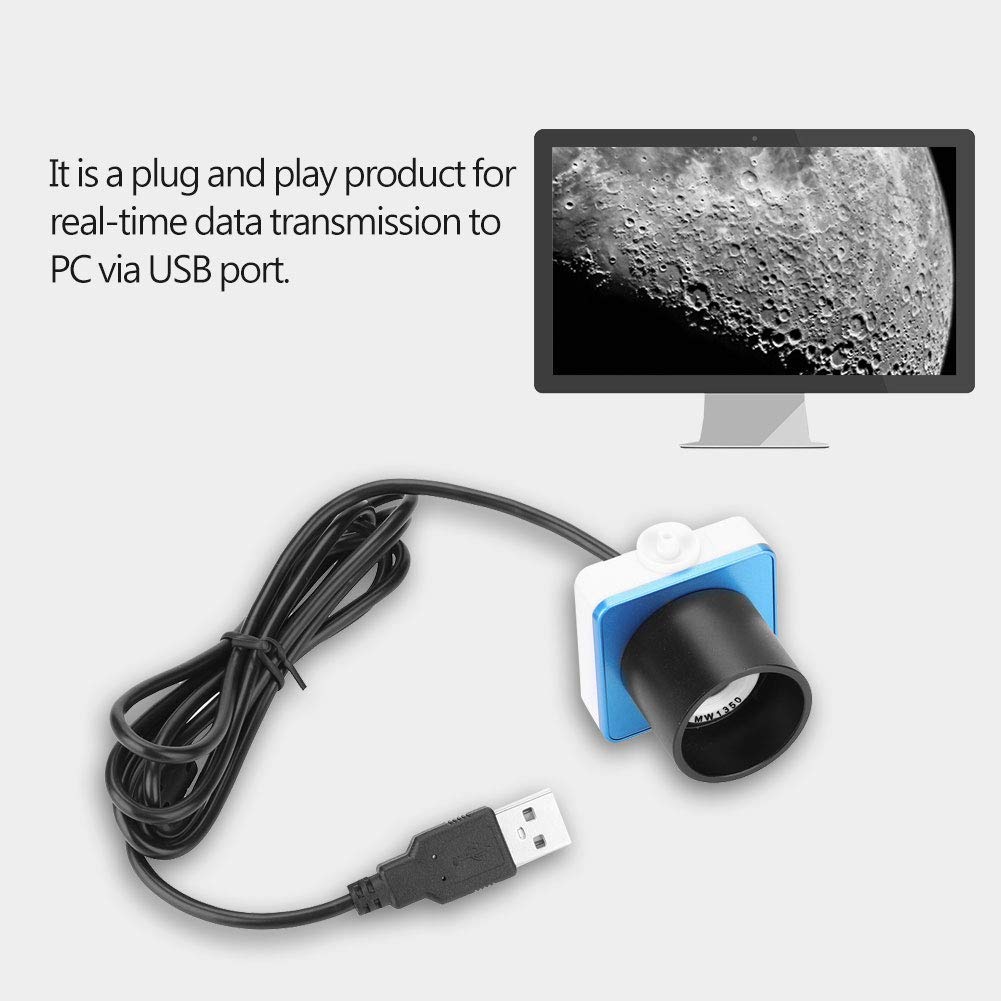 Mugast 1.25 Inch Telescope Eyepiece - 300K Pixel Digital Camera with USB 2.0 Cable for Astrophotography | Perfect for Stargazing, Moon Observation & Celestial Photography