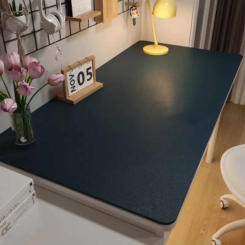 Premium Leather Desk Mat - Large Office Desk Pad Protector for Computer & Laptop (47.2