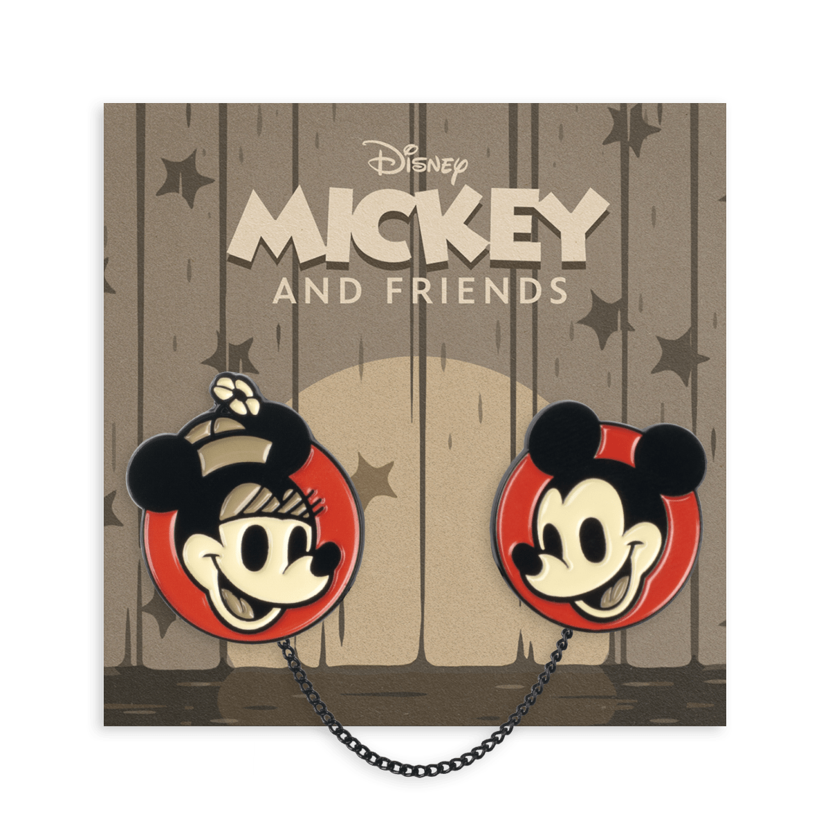 Disney Mickey & Minnie Mouse 2-Pin Set - Collectible Enamel Pins for Disney Fans, Gifts & Accessories - Perfect for Backpacks, Hats & Jackets