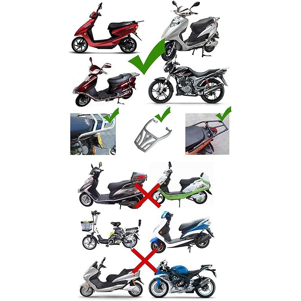 Universal Motorcycle Rear Top Box - 37x32.5x24.5cm Hard Storage Case with Lock for Helmet & Luggage - Waterproof Motorcycle Tail Trunk Carrier for Motorbike, Moped, Scooter - Perfect for Commuting, Touring & Daily Storage