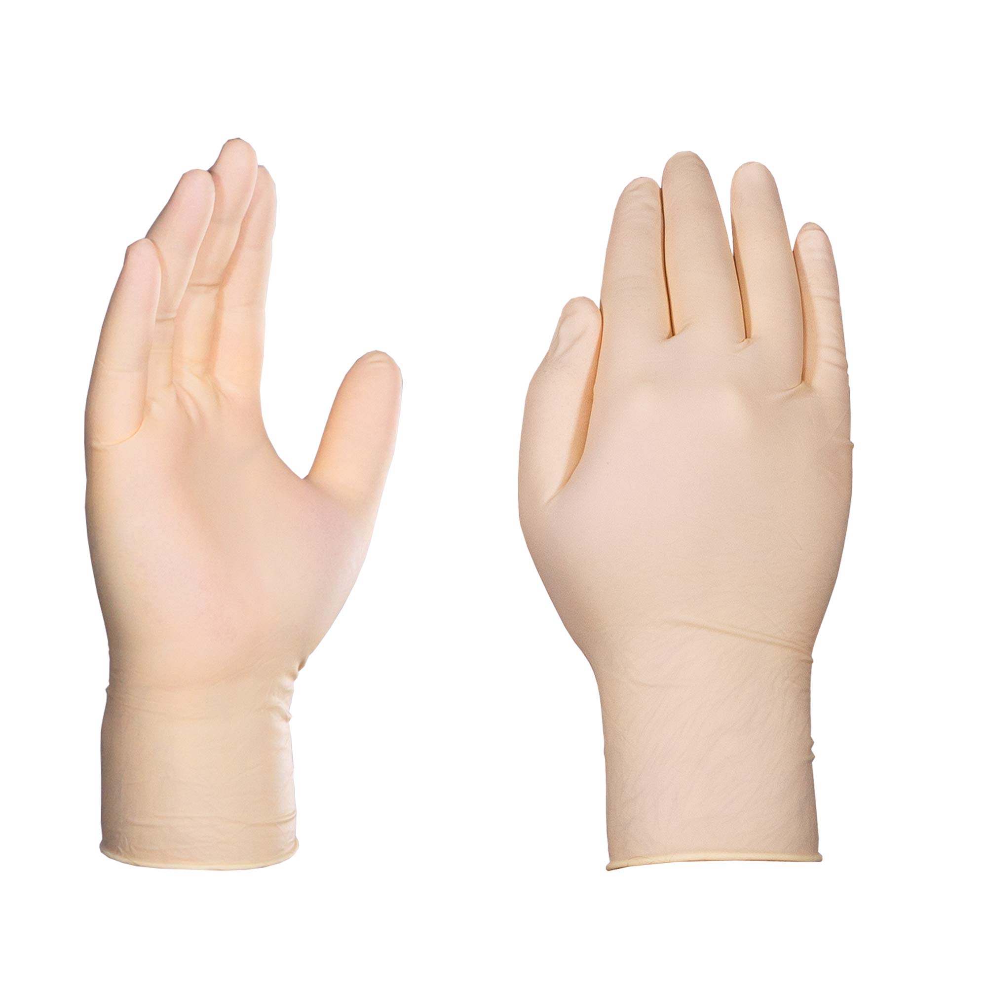 GLOVEWORKS HD Industrial Ivory Latex Gloves - Powder Free, Textured, Disposable, 8 Mil Thickness, Size X-Large (Case of 1000) - Ideal for Food Handling, Cleaning, Medical Use & Industrial Work